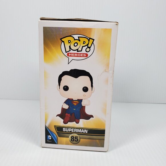 Funko Pop Heroes! Batman v Superman 85 Superman Vaulted NIB, Box Has Damage - Picture 4 of 8